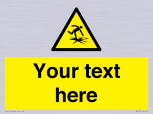 Custom warning thin ice